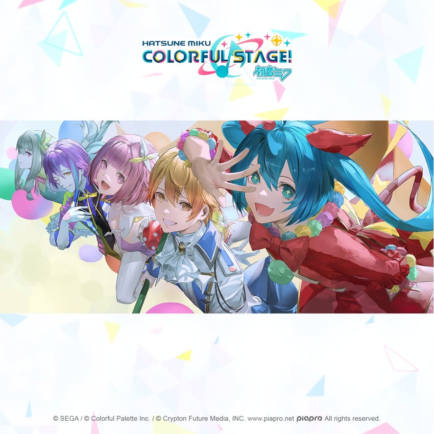 hatsune miku, ootori emu, tenma tsukasa, kusanagi nene, kamishiro rui, and 1 more (vocaloid and 1 more) drawn by blazpu