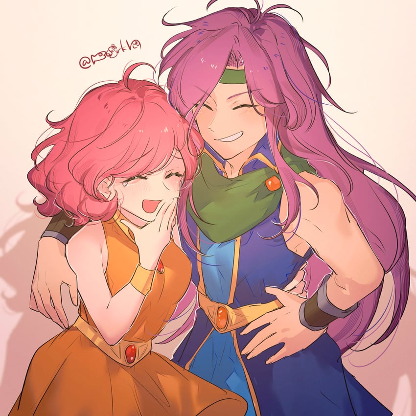 lenna charlotte tycoon and faris scherwiz (final fantasy and 1 more) drawn by hanaon