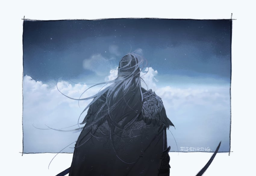tarnished and bloody wolf (elden ring) drawn by la_bo_chu_shi