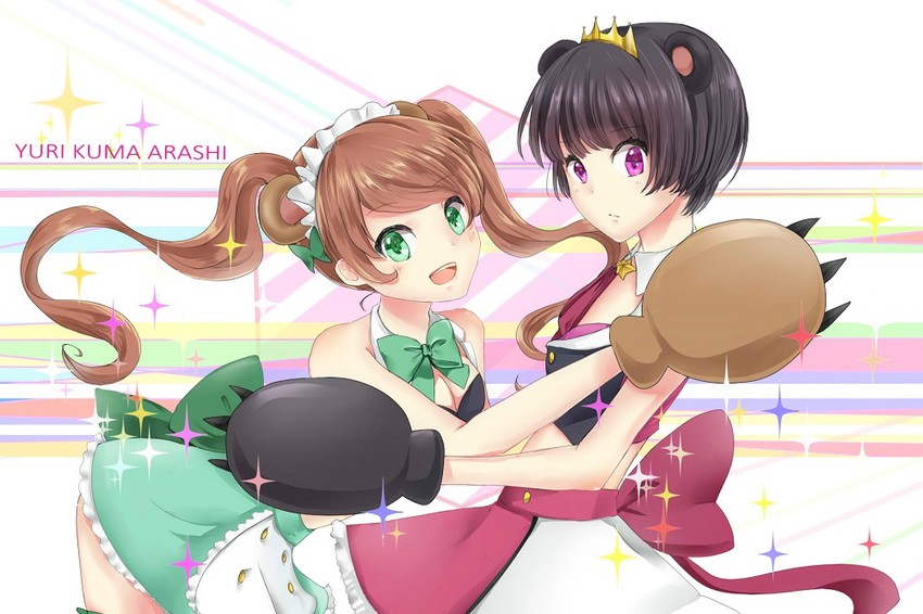 yurishiro ginko and yurigasaki lulu (yuri kuma arashi) drawn by senkou_sakura