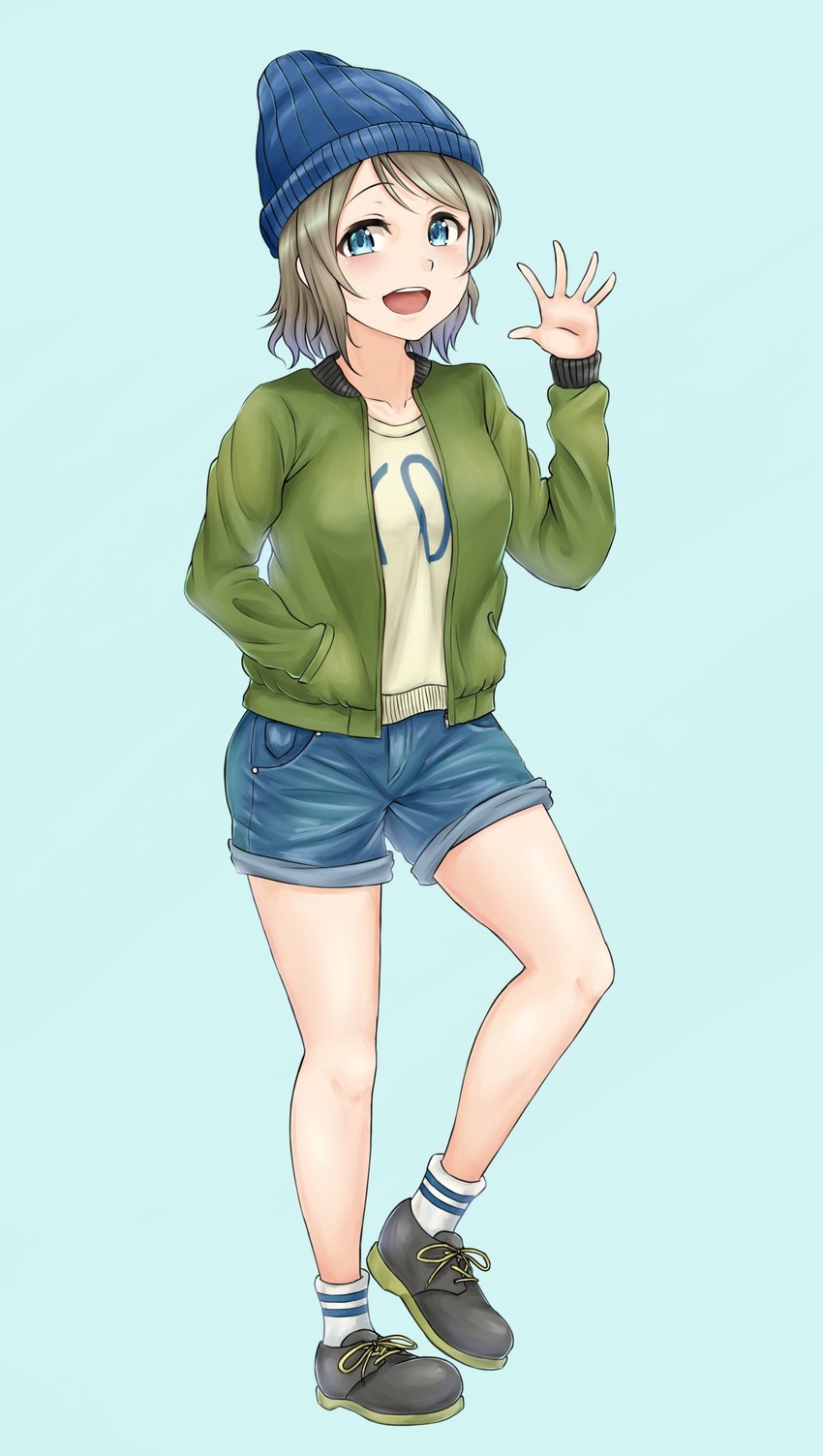 watanabe you (love live! and 1 more) drawn by rama_(yu-light8)