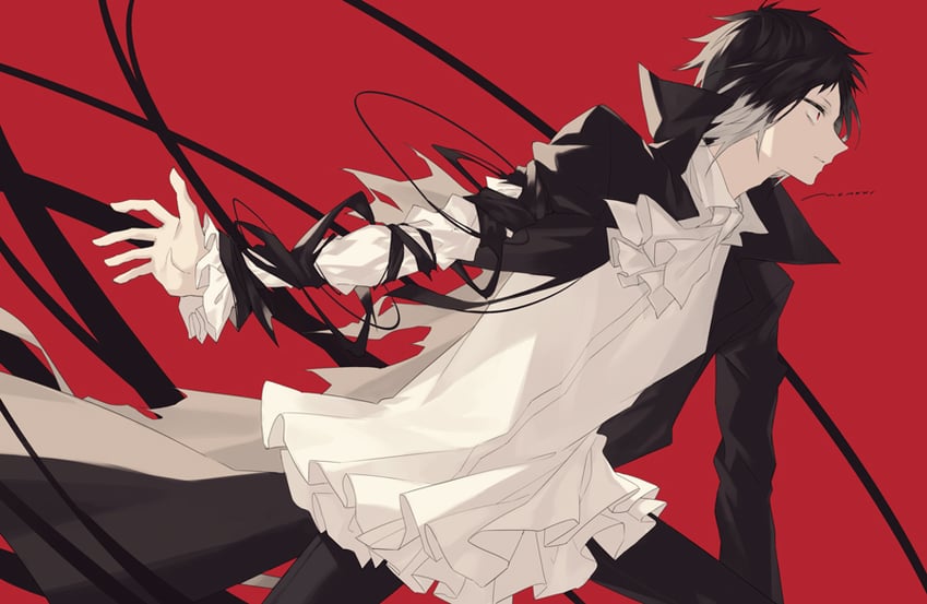 akutagawa ryuunosuke (bungou stray dogs) drawn by mogi_(green_tea_planet)