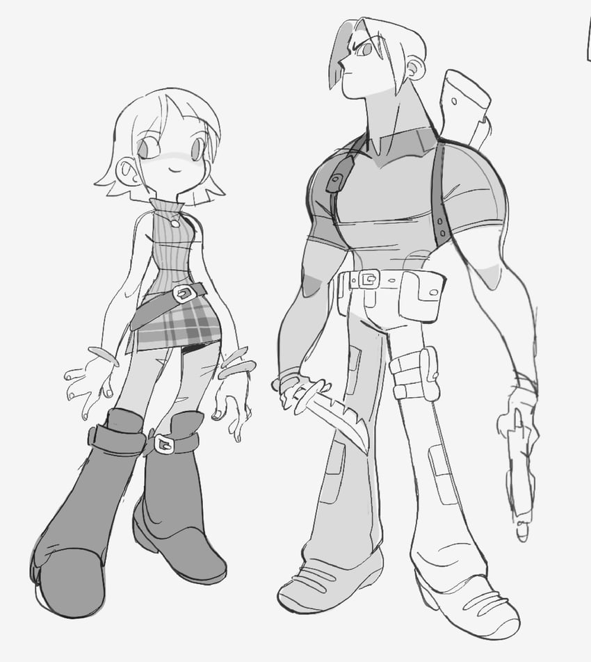 leon s. kennedy and ashley graham (resident evil and 1 more) drawn by tuckeryart