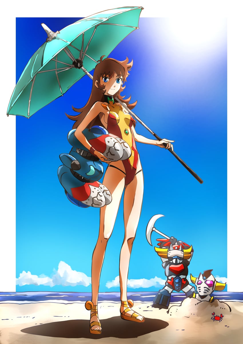 grendizer and maria grace fleed (mazinger and 2 more) drawn by taiga_hiroyuki