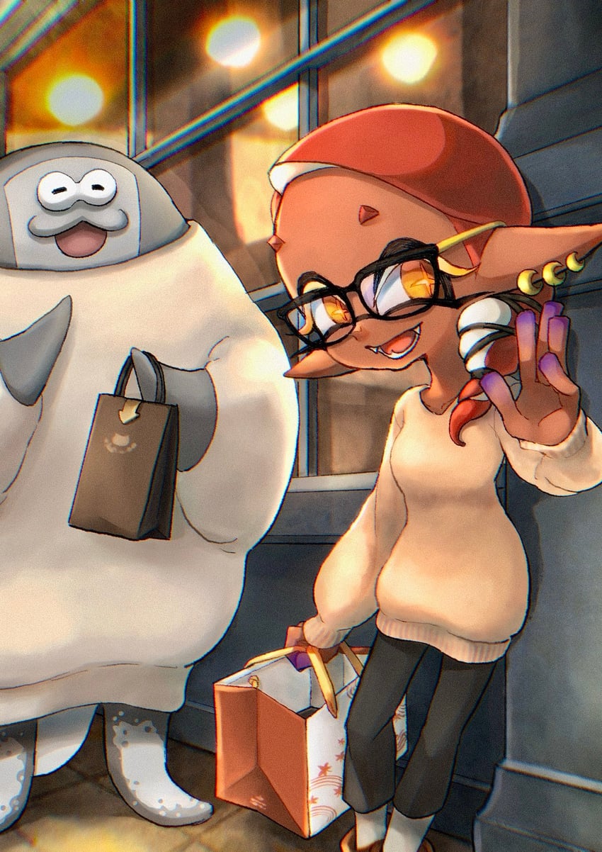 big man and frye (splatoon and 1 more) drawn by gari_osushi