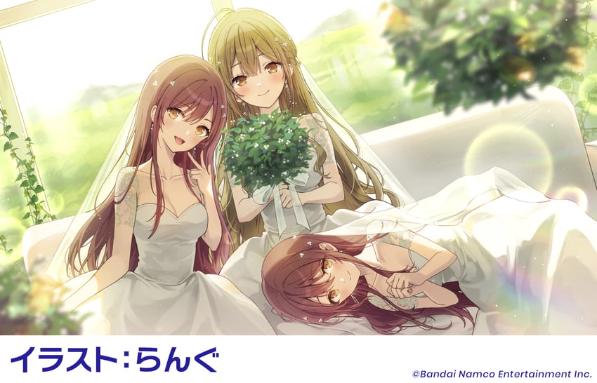 osaki amana, kuwayama chiyuki, and osaki tenka (idolmaster and 1 more) drawn by rangu