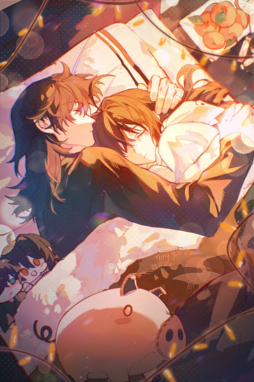 yamato takeru and miyamoto iori (fate and 2 more) drawn by ming_yue_zz