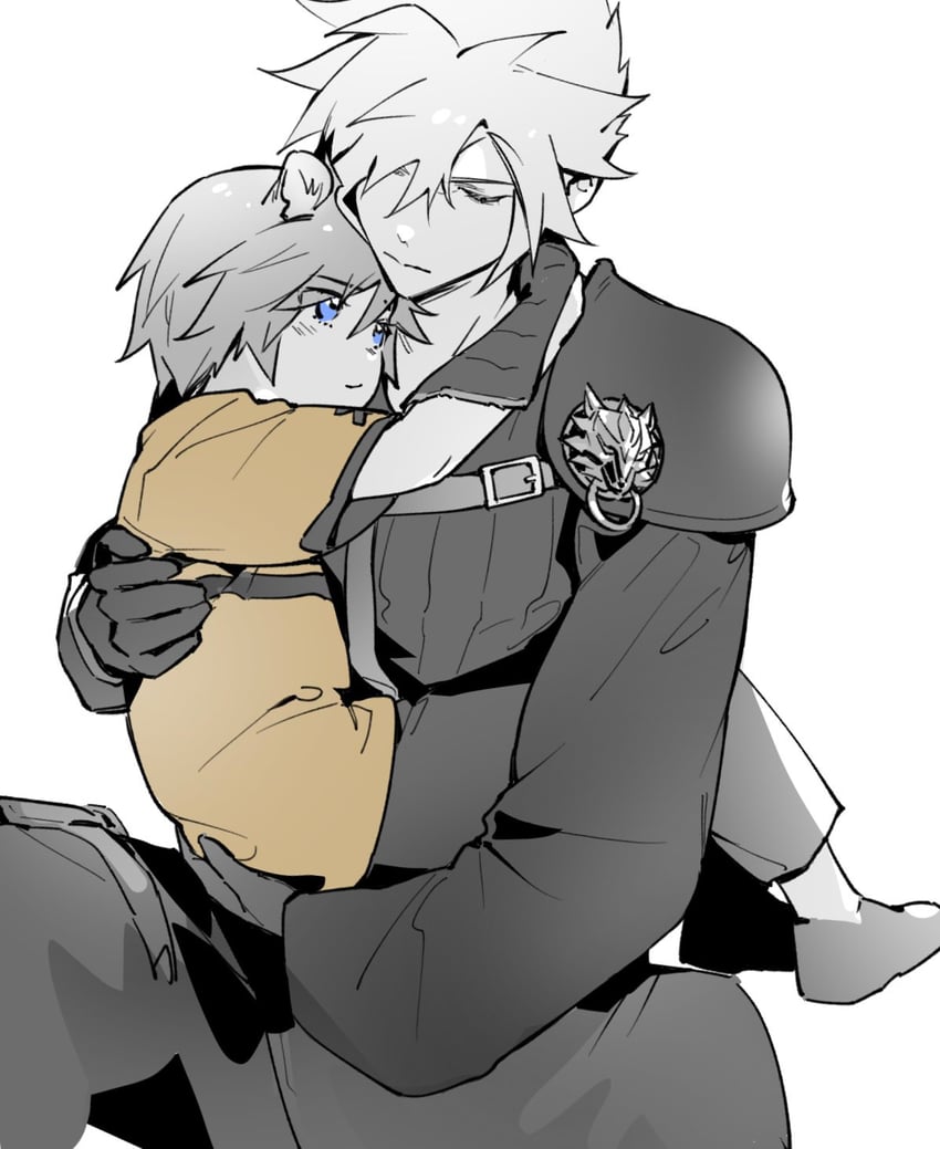 cloud strife and squall leonhart (final fantasy and 3 more) drawn by lily_(shio1006)