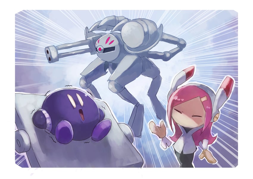 meta knight, susie, and mecha knight (kirby and 1 more) drawn by shiburingaru