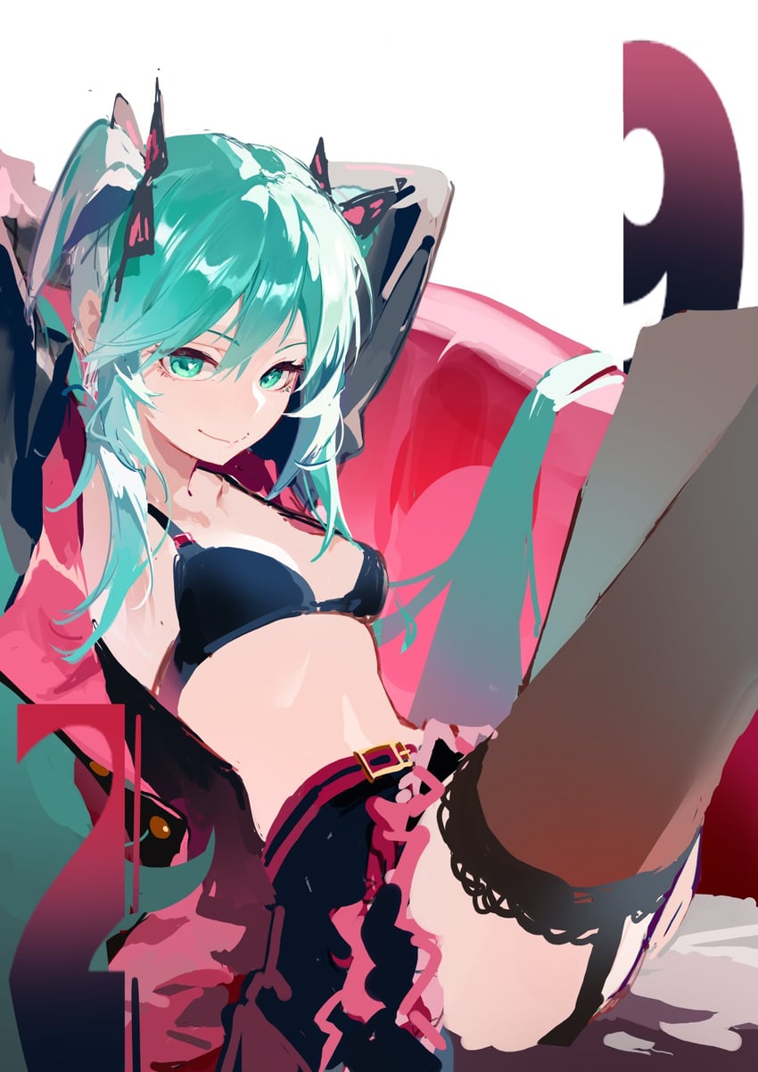 hatsune miku (vocaloid and 1 more) drawn by jiu_ye_sang