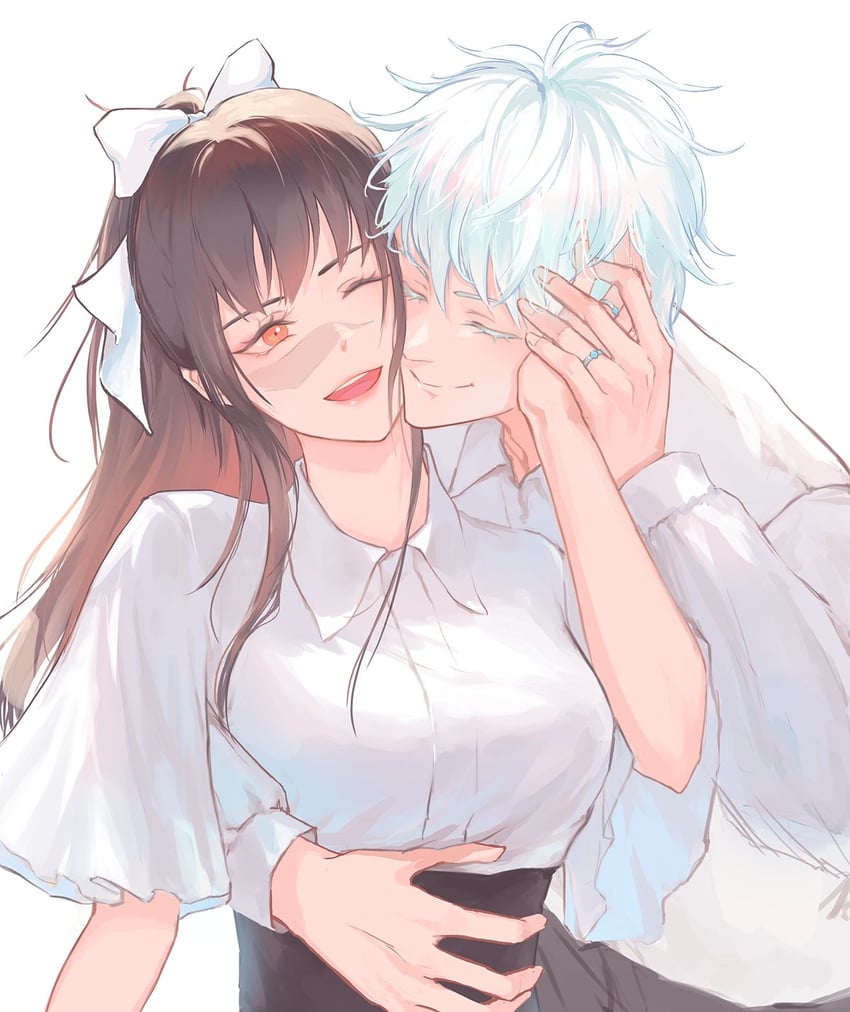 gojou satoru and iori utahime (jujutsu kaisen) drawn by eeeng_l