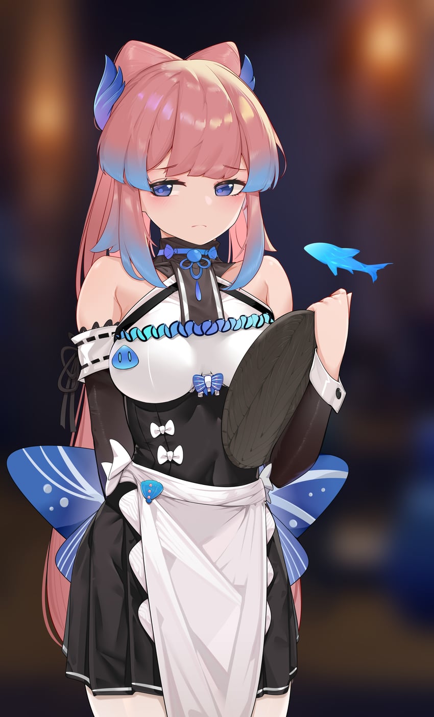sangonomiya kokomi and slime (genshin impact) drawn by anji_lanuo