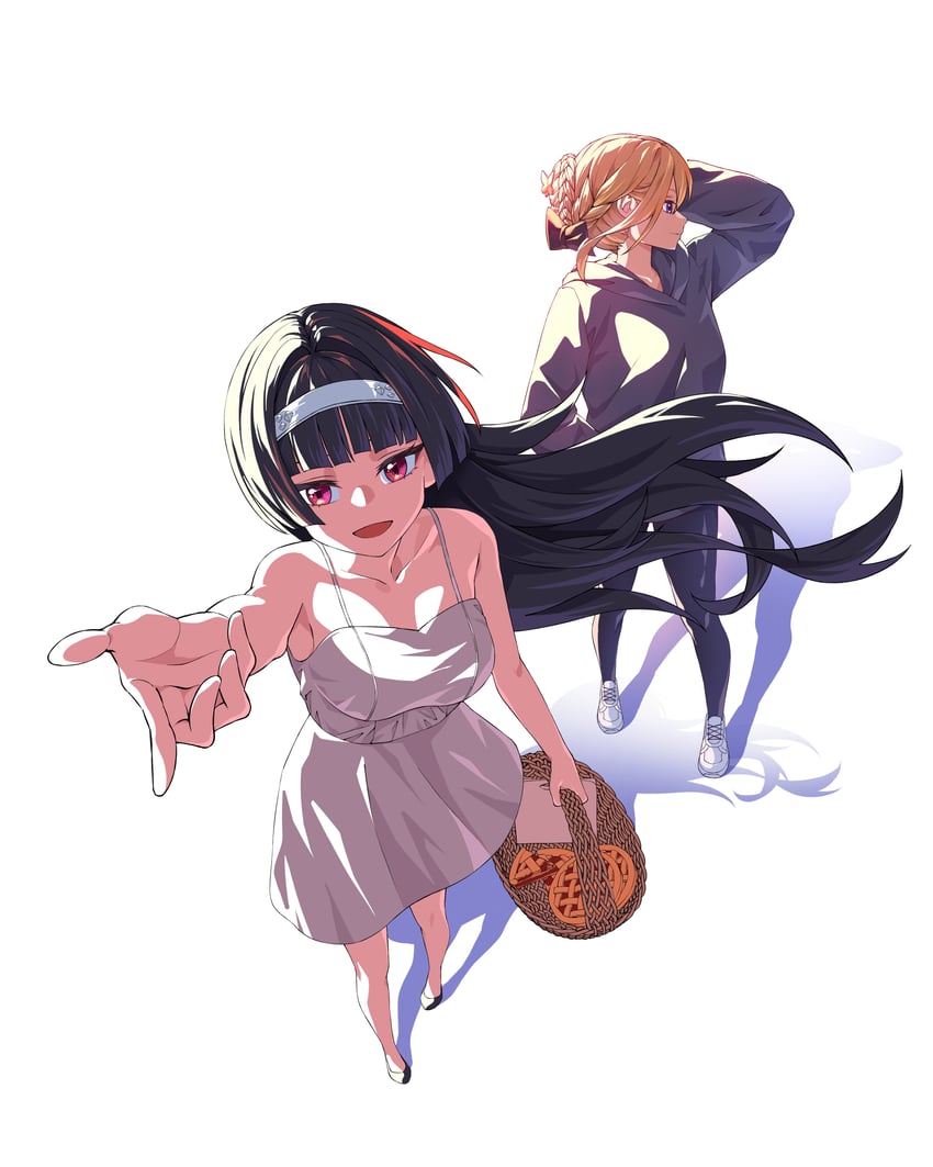 evelyn chevalier and astra yao (zenless zone zero) drawn by teabaek