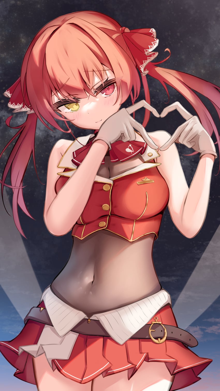 houshou marine (hololive and 1 more) drawn by uogashi_rei