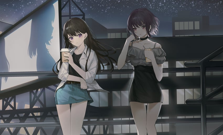 shiina taki, misumi uika, yuutenji nyamu, and sumita mana (bang dream! and 1 more) drawn by anli_(jwcpp4sum0mgk5r)