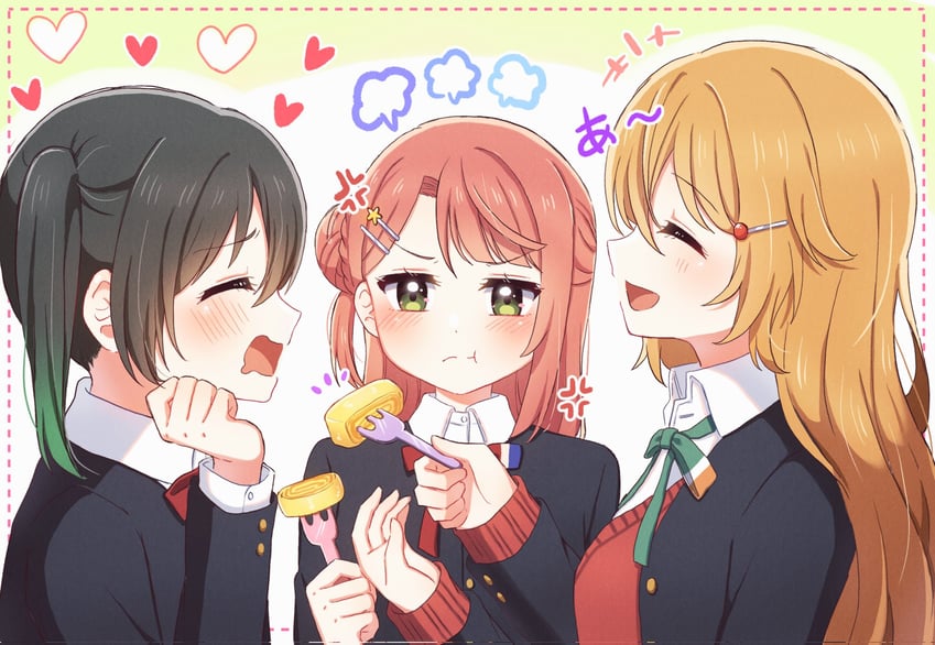 uehara ayumu, takasaki yu, and konoe kanata (love live! and 1 more) drawn by yoon_(yoon_lovelive)