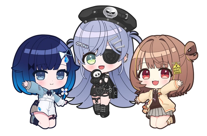 tsumugi kokage, yano kuromu, and sendo yuuhi (vspo!) drawn by nanamira_bi
