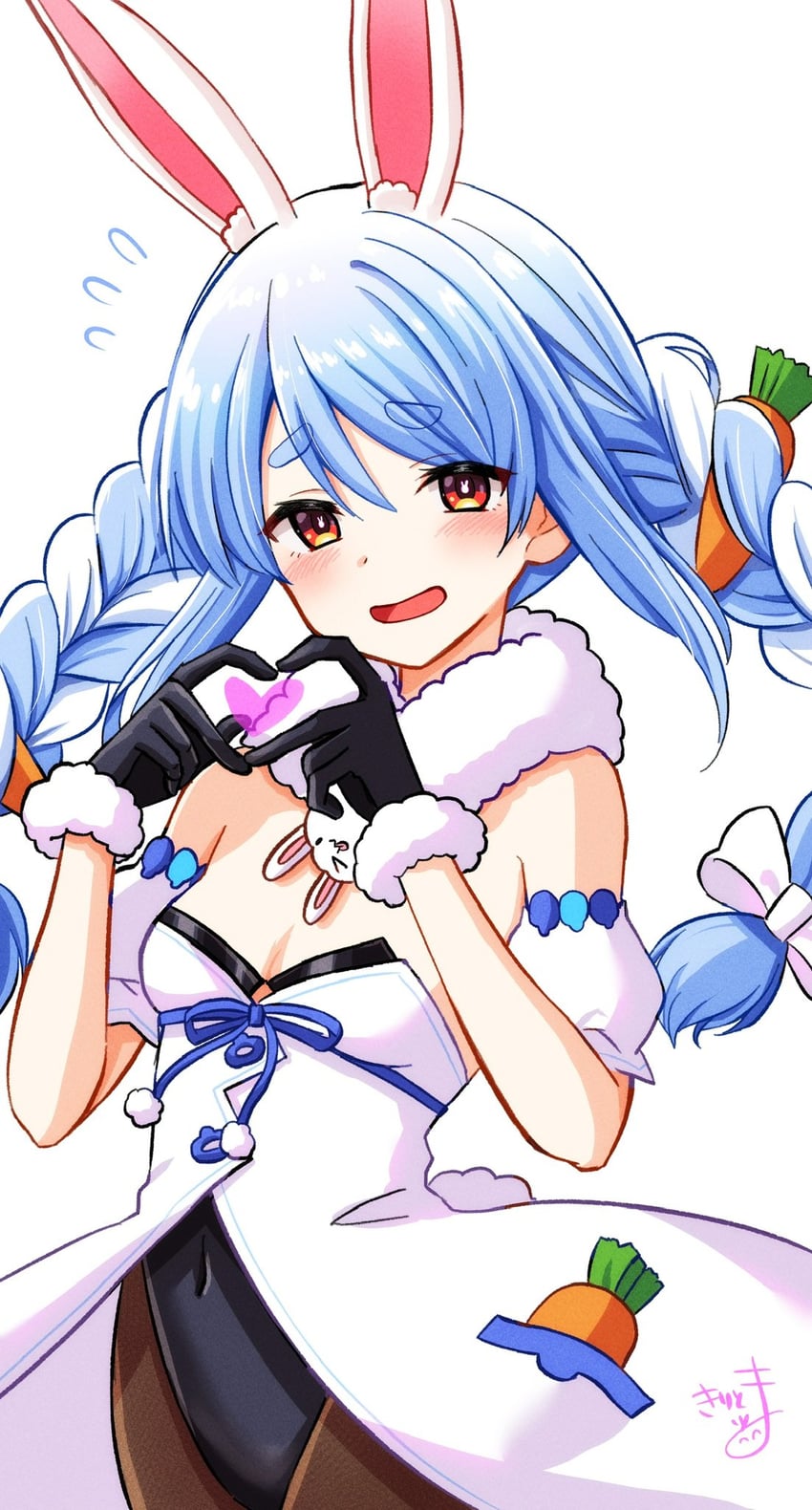 usada pekora and don-chan (hololive) drawn by kiritoma