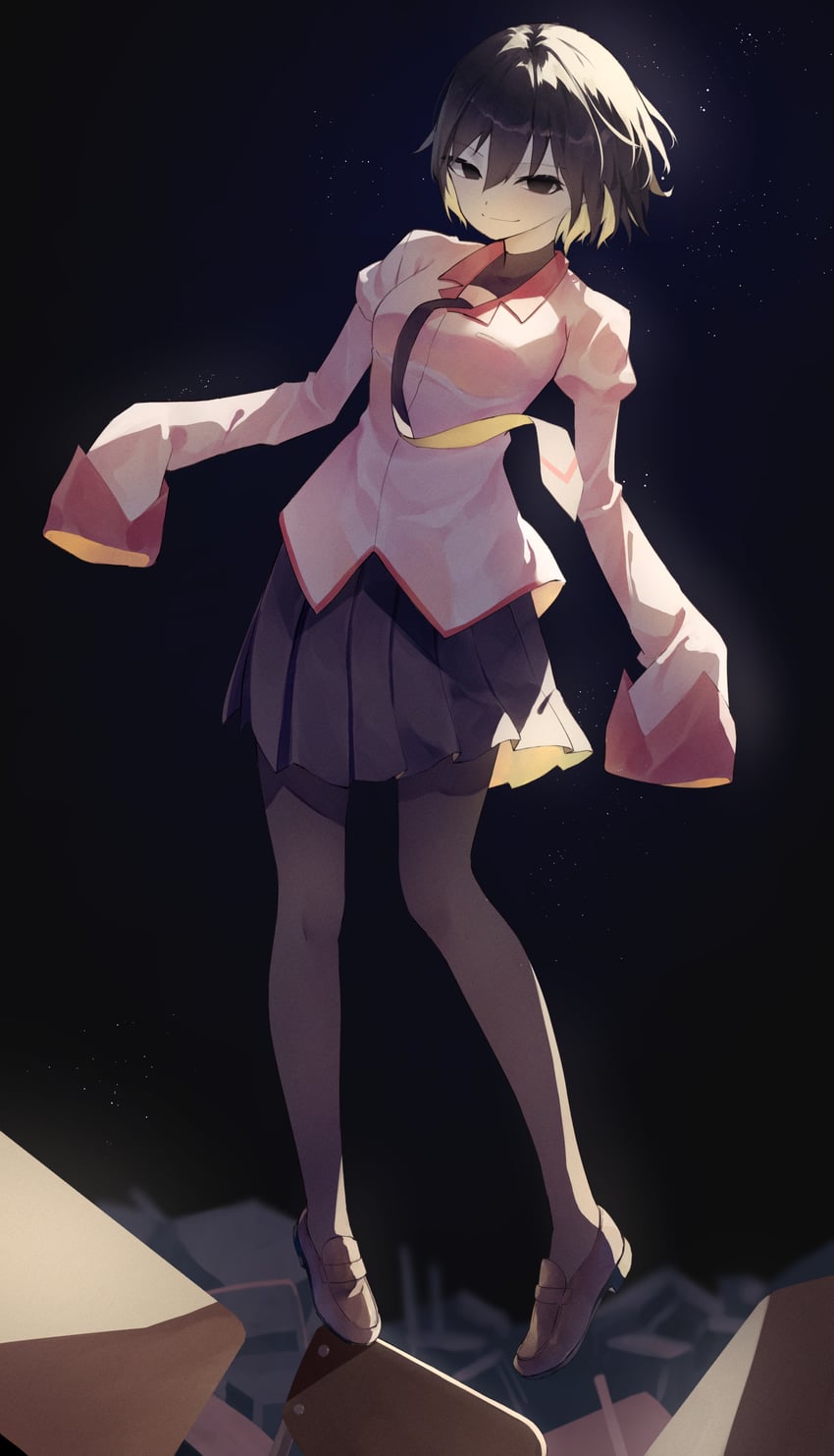 oshino ougi (monogatari and 1 more) drawn by 200f_(nifu)