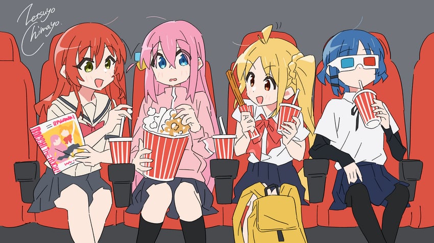 gotoh hitori, kita ikuyo, ijichi nijika, and yamada ryo (bocchi the rock!) drawn by zetsuyo_chimayo