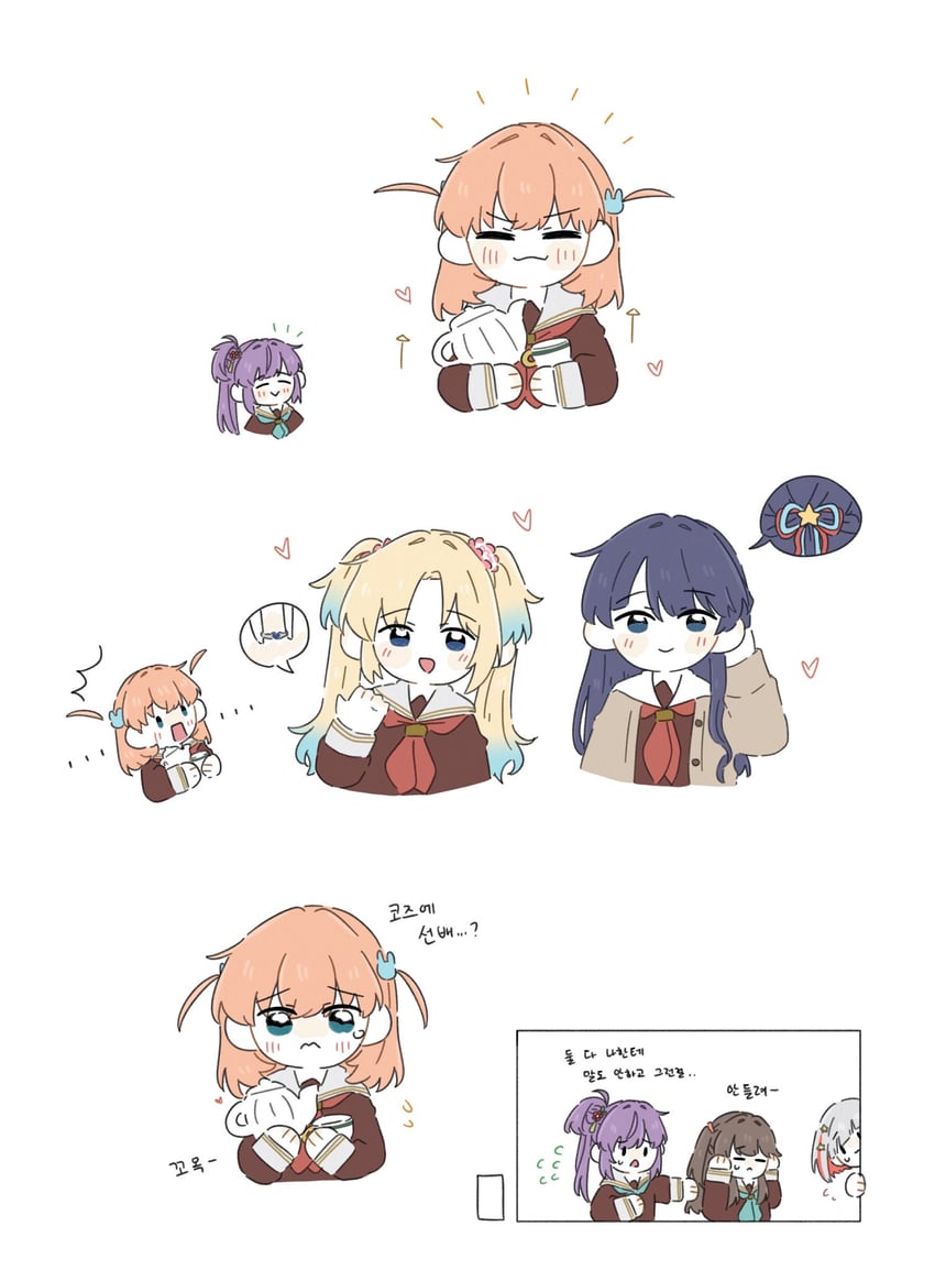 hinoshita kaho, fujishima megumi, otomune kozue, murano sayaka, yugiri tsuzuri, and 1 more (love live! and 1 more) drawn by zueka27