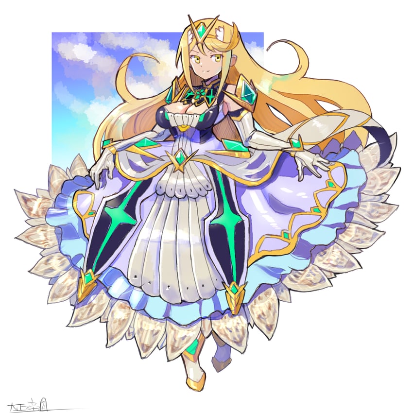 mythra (xenoblade chronicles and 1 more) drawn by oomasa_teikoku