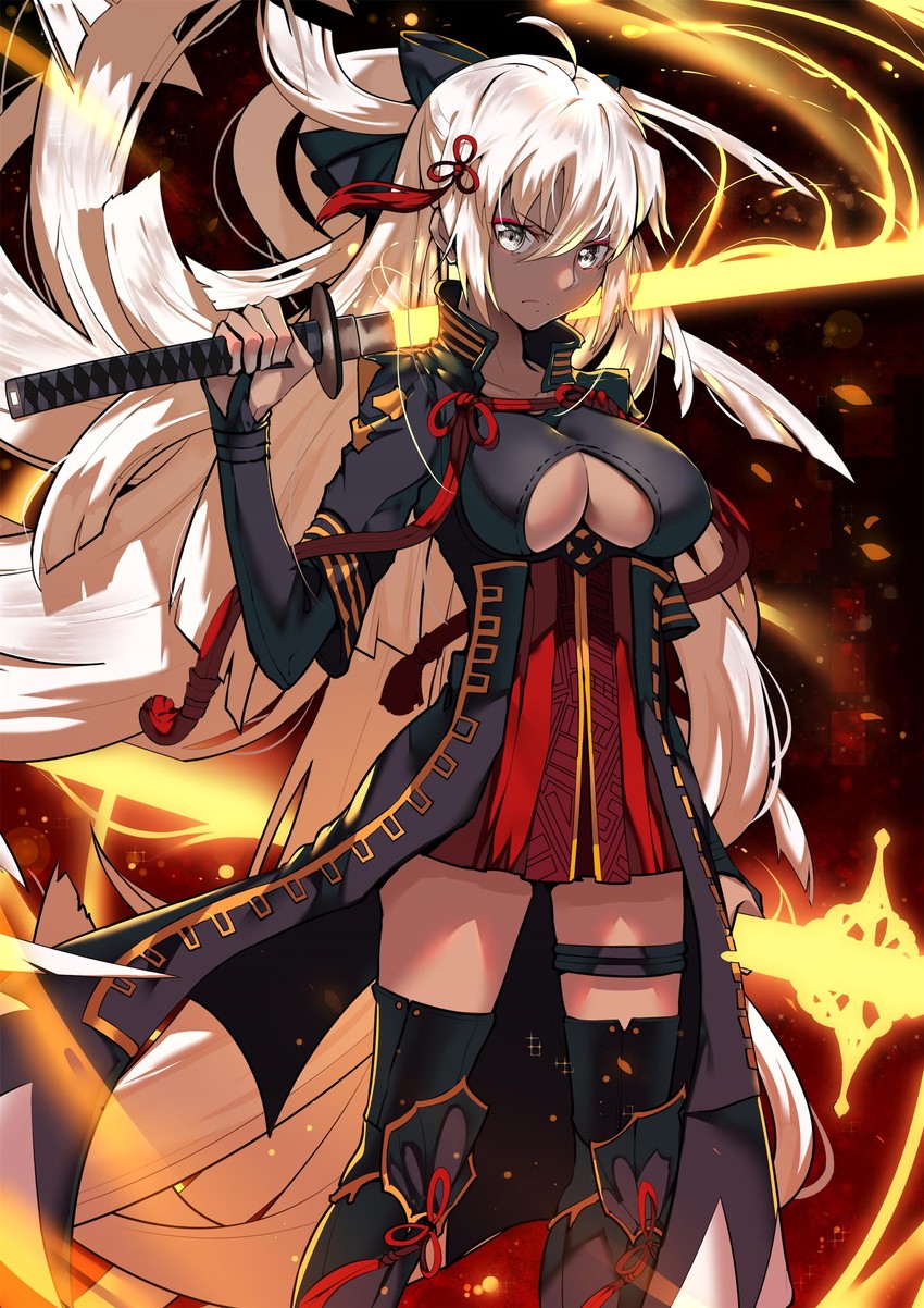 okita souji and okita souji alter (fate and 1 more) drawn by lucky_(1045044604)