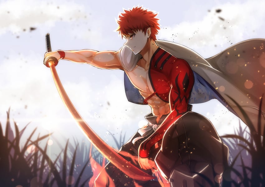 emiya shirou and senji muramasa (fate and 1 more) drawn by reon_(dainagon_azuki)