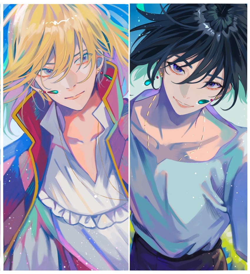 howl pendragon (howl no ugoku shiro) drawn by ponn_mame