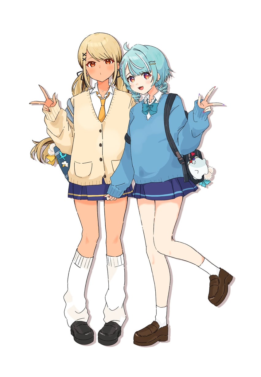 kaminari qpi and shiranami ramune (vspo!) drawn by unimaru_go