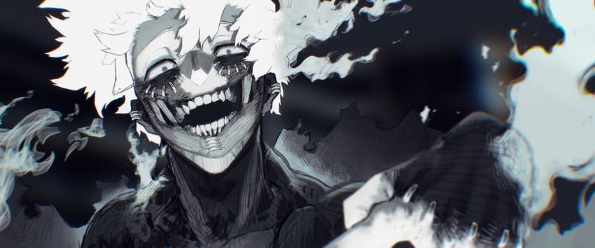 dabi and todoroki touya (boku no hero academia) drawn by oumiewe
