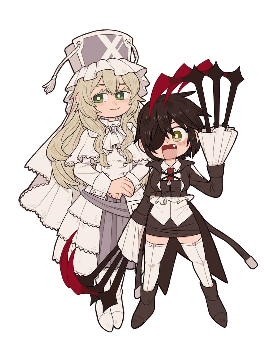 mikuni oriko and kure kirika (mahou shoujo madoka magica and 1 more) drawn by cantaurus