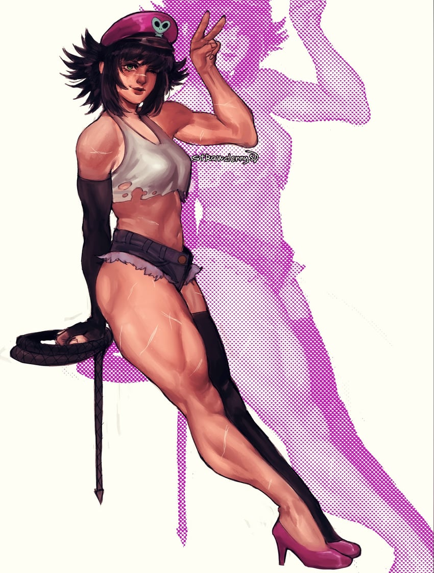 lady and poison (street fighter and 2 more) drawn by strawderryst
