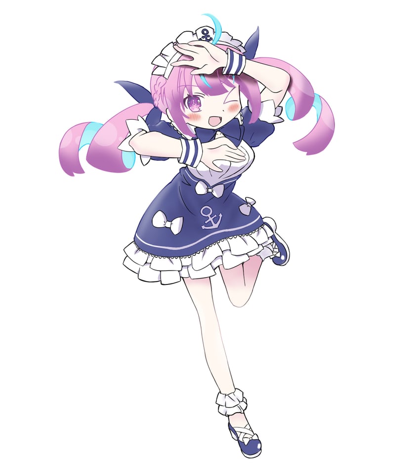minato aqua (hololive and 2 more) drawn by umeige