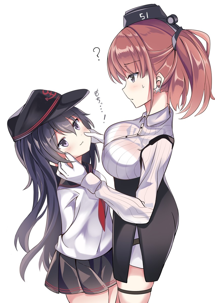 akatsuki, atlanta, and akatsuki kai ni (kantai collection) drawn by fathom