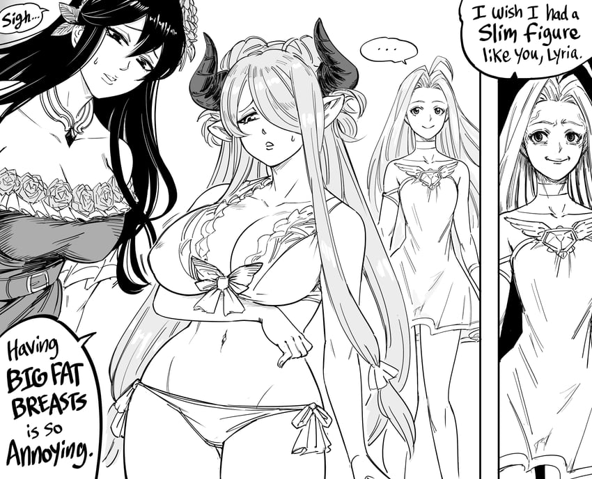 narmaya, lyria, and rosetta (granblue fantasy) drawn by bb_(baalbuddy)