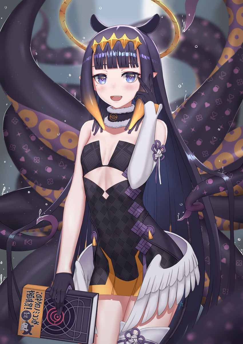 ninomae ina'nis and ao-chan (hololive and 1 more) drawn by suikunart