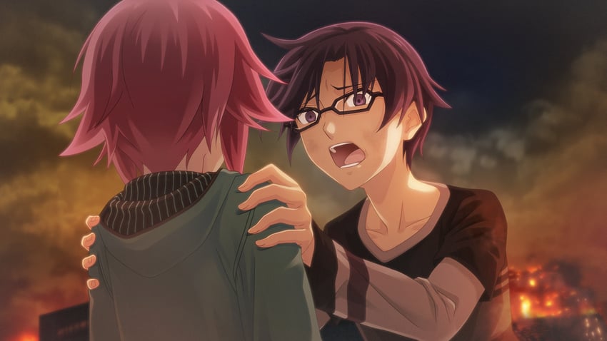 onoe serika and miyashiro takuru (chaos;child and 1 more) drawn by sasaki_mutsumi
