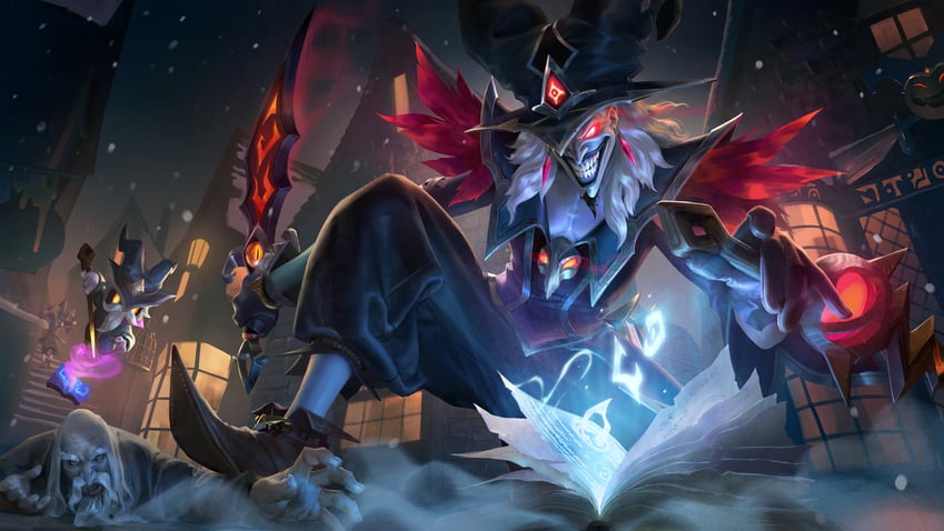 shaco and arcanist shaco (league of legends) drawn by sangsoo_jeong