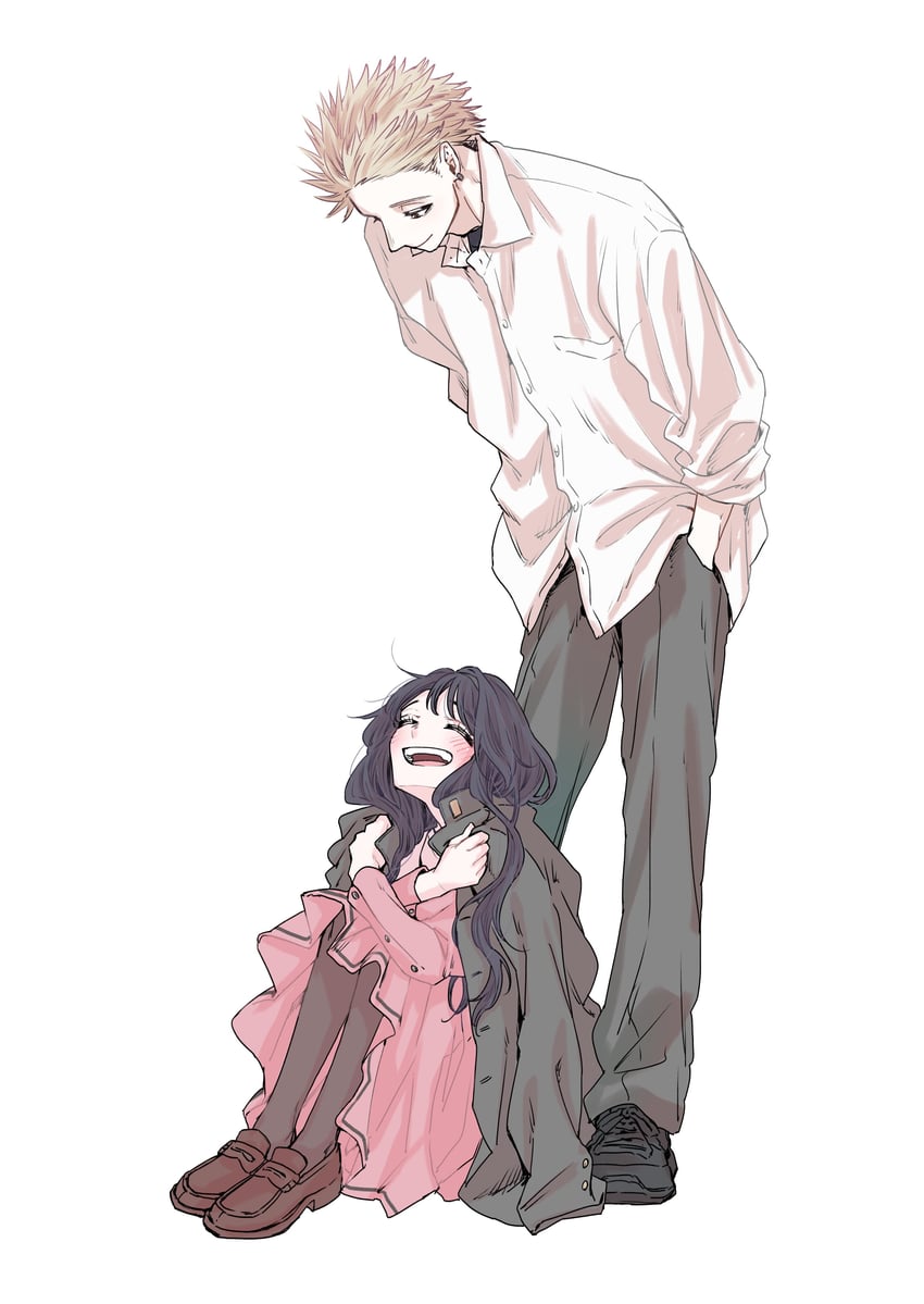 waguri kaoruko and tsumugi rintarou (kaoru hana wa rin to saku) drawn by mikami_saka