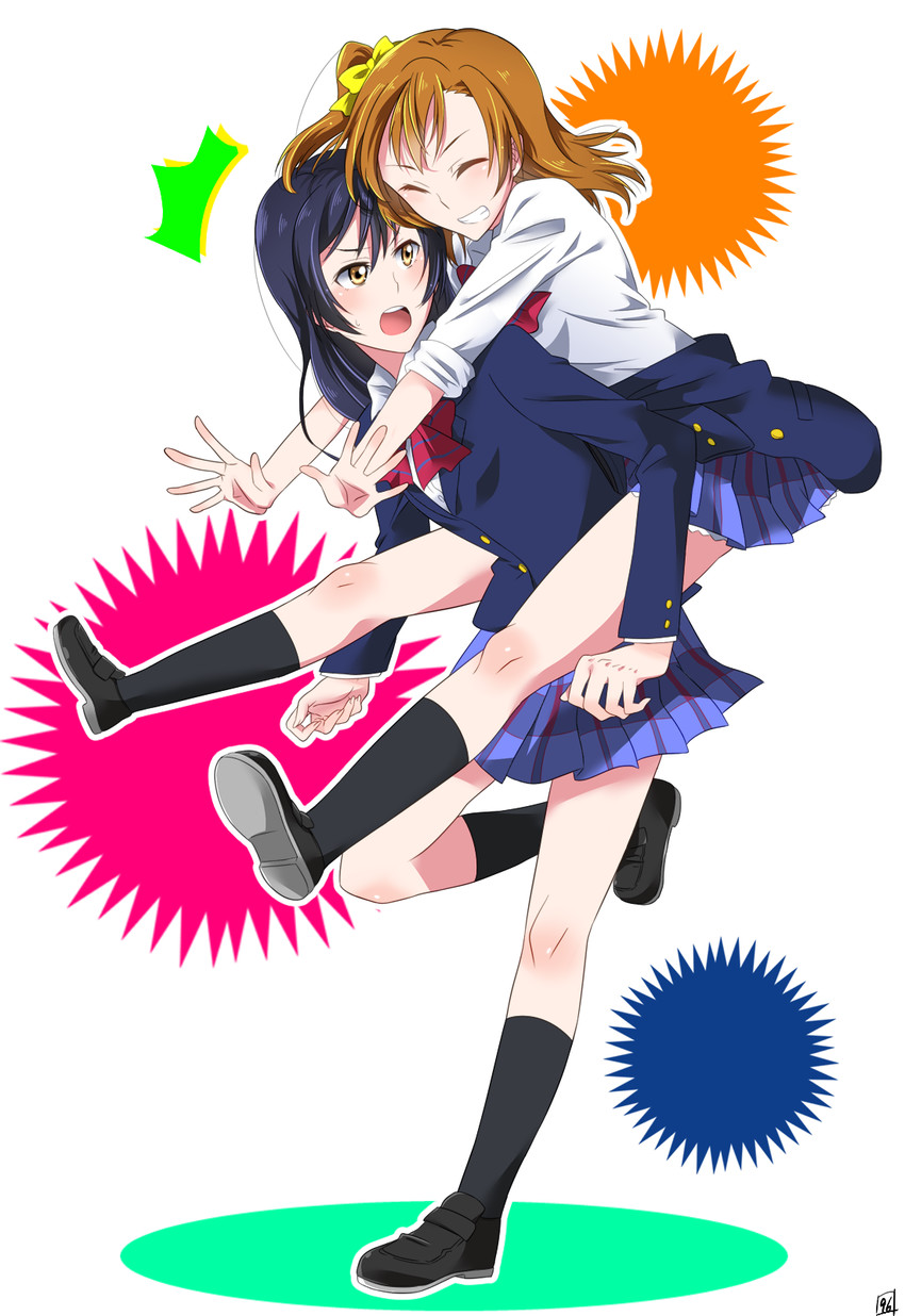 sonoda umi and kosaka honoka (love live! and 1 more) drawn by kurosuke_(yekyy)