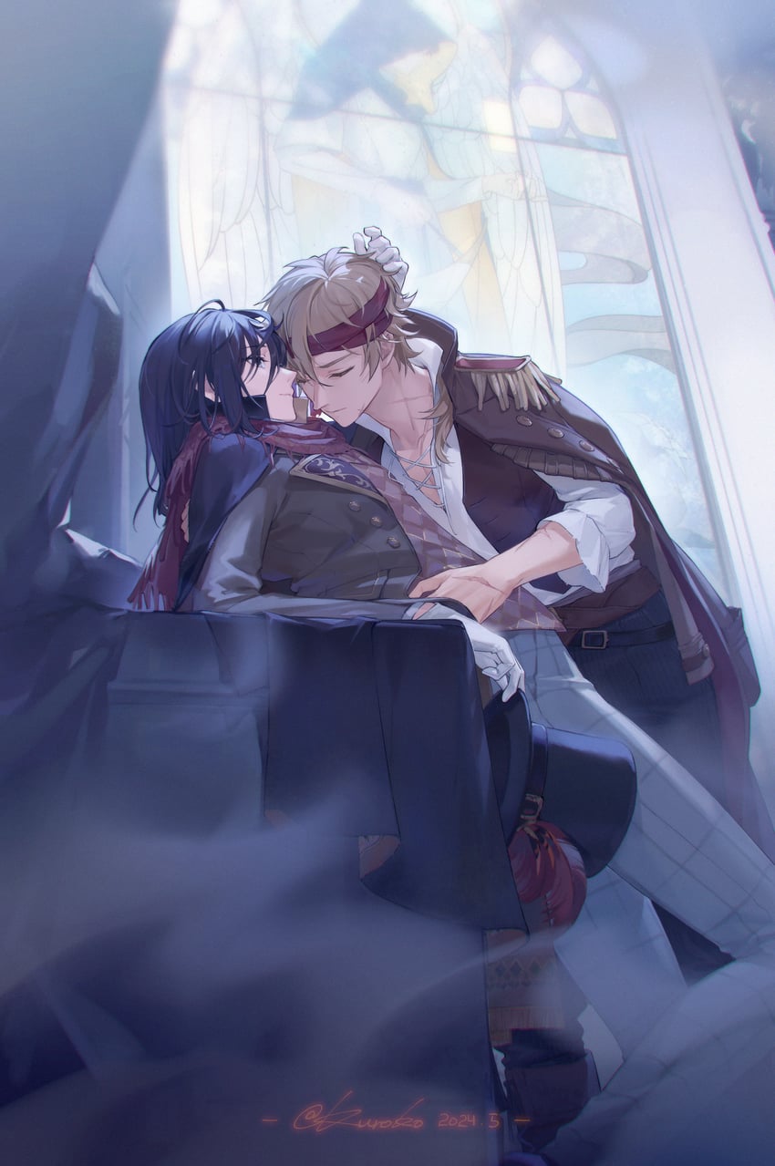 klein moretti, merlin hermes, and danitz (lord of the mysteries) drawn by weibo_2231616683