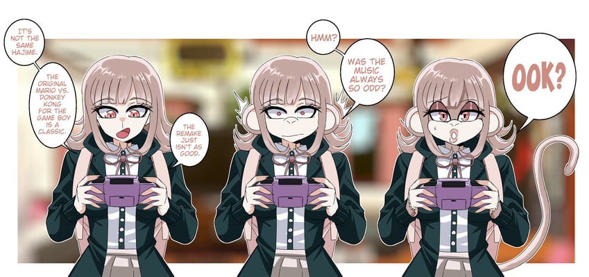 nanami chiaki (danganronpa and 1 more) drawn by erasethismail