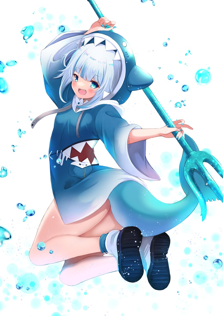gawr gura (hololive and 1 more) drawn by shibakame