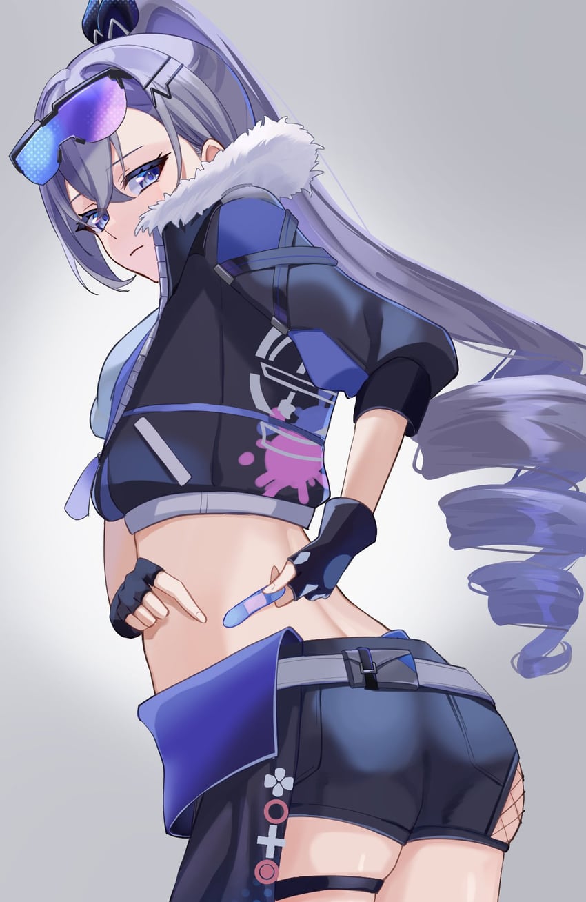 silver wolf (honkai and 1 more) drawn by marufus