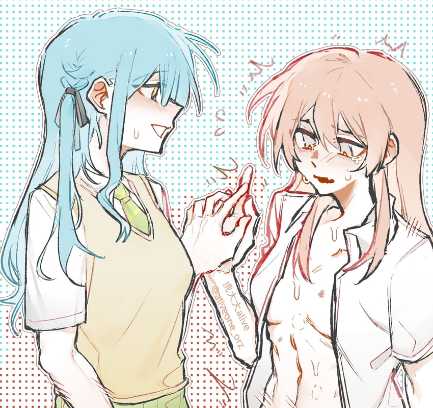 chihaya anon and togawa sakiko (bang dream! and 1 more) drawn by aliveone_orz