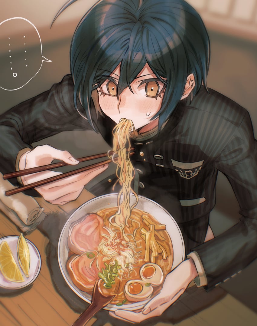saihara shuichi (danganronpa and 1 more) drawn by visket53