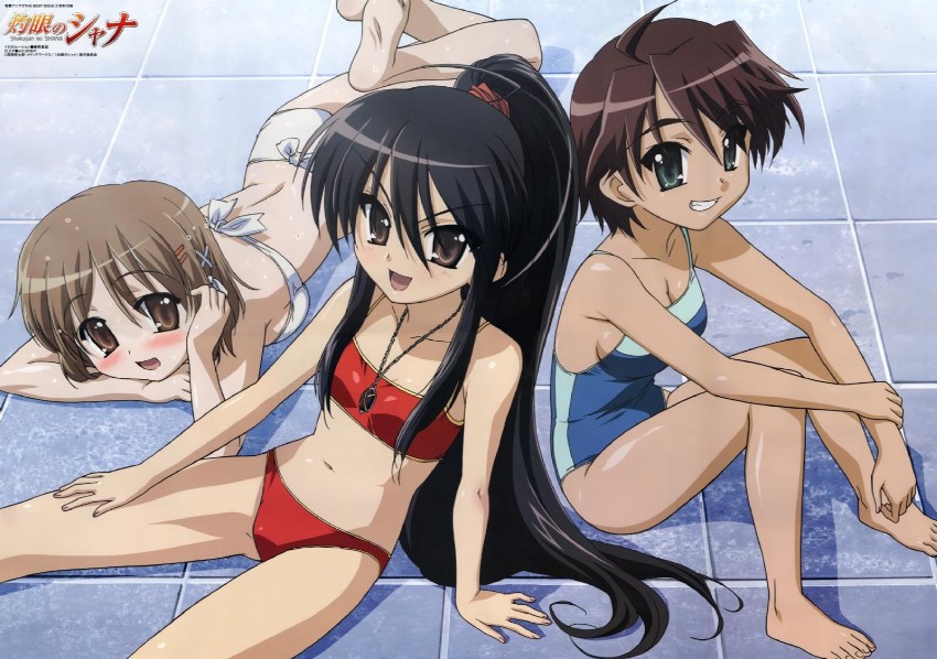 shana, alastor, yoshida kazumi, and ogata matake (shakugan no shana and 1 more) drawn by fujii_masahiro