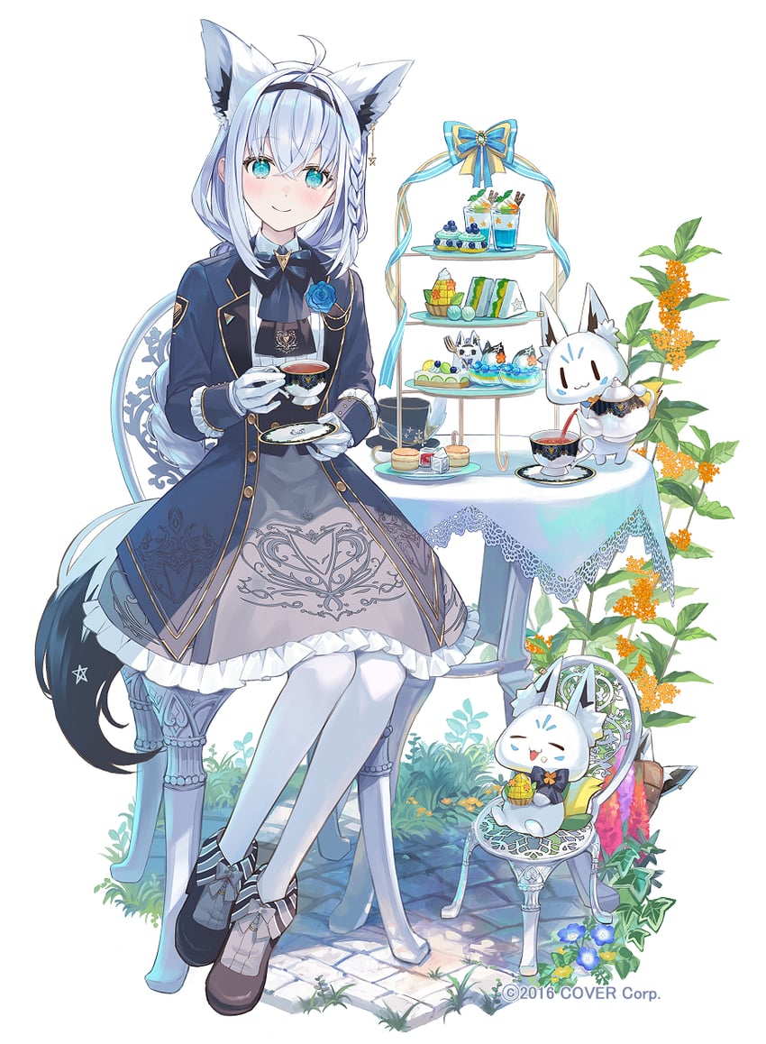 shirakami fubuki, sukonbu, and miteiru (hololive) drawn by samo_cha