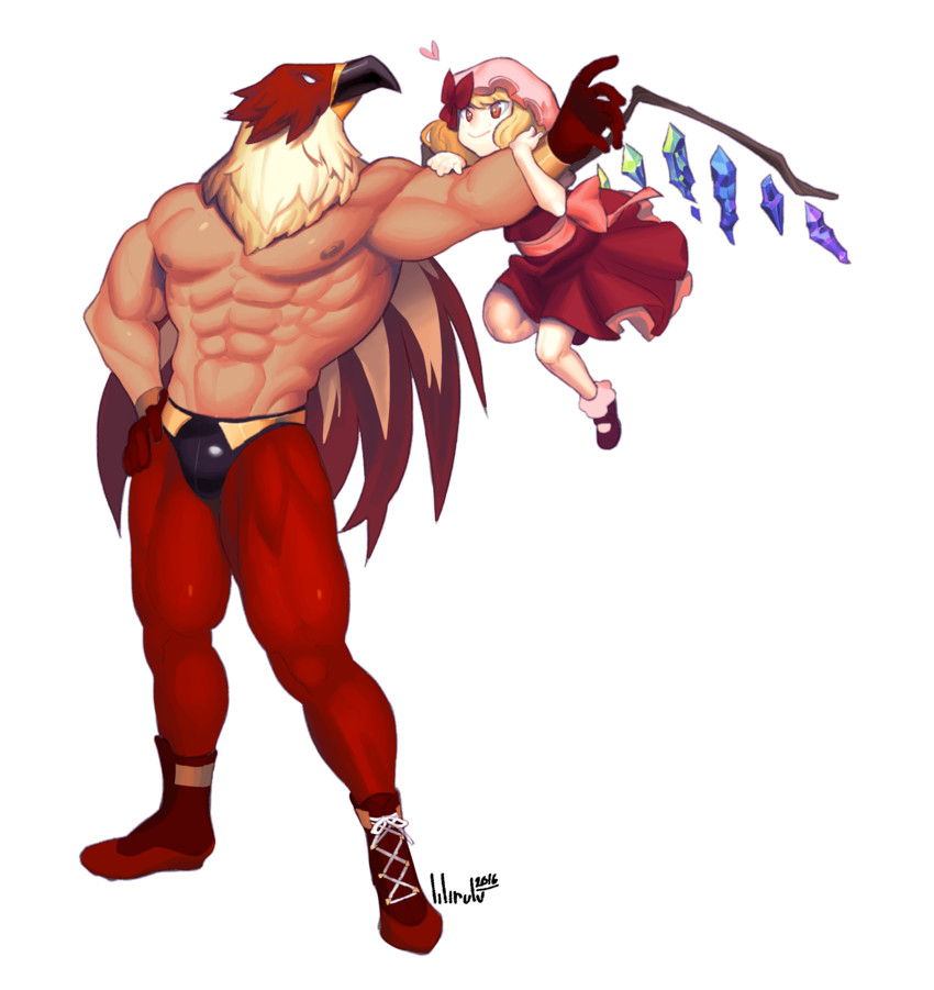 flandre scarlet and tizoc (touhou and 3 more) drawn by lilirulu